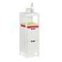 Bathroom cabinet with 2 drawers and 2 shelves 90x30x30cm., white