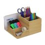 Writing instrument and document organizer 11.5x22x19 cm., light brown