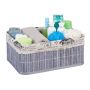 Storage box 16.5x38x28.5cm., cream/gray/black