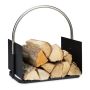 Firewood bag 43.5x40.5x30cm., black/silver color