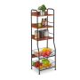Built-in kitchen shelf 121.5x40x30cm., brown/black