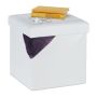 Folding seat with hinged lid 38x37x37cm., white