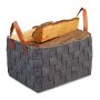 Saliekamā soma ar rokturiem 26x40x30cm., tumši pelēka/brūna krāsa