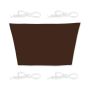 Trapezoidal sun awning 550x400x300, brown