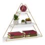 Viesistabas sienas plaukts 54x62x15cm., zelts/balts