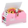 Storage box 46x84x42.5cm., pink/white