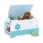 Storage box 46x84x42.5cm., blue/white/light blue
