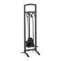 3 kamīna instrumentu komplekts un statīvs 73x21x21cm., melns