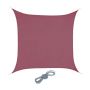 Square sun awning 400x400cm., dark red