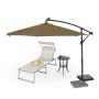 Sun umbrella 250cm., brown/black