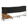 Firewood stand 122x370x38.5cm, black