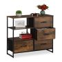 Chest of drawers with 4 compartments 71.5x84x32.5cm., dark brown/black