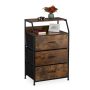 Chest of drawers with 3 drawers 96.5x61x42cm., brown/black