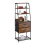 Bookshelf 164x60x41.5cm., brown/black