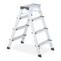 Household ladder 78x42.5x71.5cm., silver/black