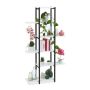 Flower stand with 6 shelves 150x78x24cm., black/white