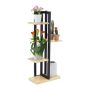 Flower stand with 4 shelves 93x42.5x22.5cm., black/light brown