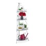 Living room shelf 113.5x31x31cm., silver color