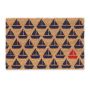 Doormat "Ships" 60x40 cm., light brown/blue/red colors