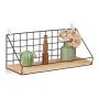 Kitchen wall shelf 18x45x16cm., light brown/black