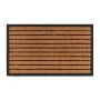 Rubber door mat 75x45 cm., light brown/black