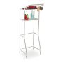 Extendable shelf above the washing machine with 2 shelves 179x100x50cm., silver/white