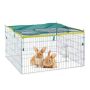 Outdoor fence with mesh 66x115x115cm., yellow/green/silver colors