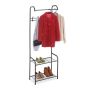 Clothes rack with shelves 173x60x31cm., black