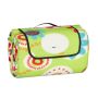 Picnic blanket 200x300cm., green/light blue/red colors