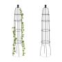 Set of 2 garden grills "Tower" 114x20cm., black/red