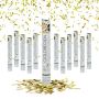 Set of 12 confetti cannons 40x5cm., gold color