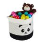 Foldable bag 32x34cm., white/black