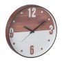 Wall clock 29.5x4.5cm., brown/white/black colors