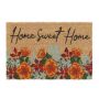 Kājslauķis "Home Sweet Home" ar ziediem 60x40 cm., gaiši brūnā krāsā