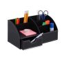 Rakstāminstrumentu organizators ar 1 nodalījumu 14x28,5x15 cm., melnā krāsā