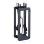 Komplektā 4 kamīna instrumenti un statīvs 60x22,5x16cm., tumši pelēks/melns