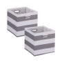 Komplektā 2 glabāšanas kastes 30.5x30.5x30cm., pelēka/balta