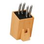 Knife stand 25x14.5x22cm., light brown/black