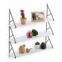 Viesistabas sienas plaukts 60x60x15cm., balts/melns