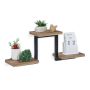 Virtuves sienas plaukts 23,5x59x15cm., brūns/melns