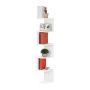 Living room wall shelf 122x19.5x19.5cm., white