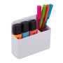 Komplekts 2 magnētisko rakstāminstrumentu organizators 11,5x12,5x4 cm., balts