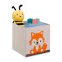 Folding box 33x33x33cm., cream/orange color