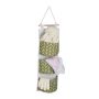 Hanging organizer with 3 compartments 74x20x8cm., cream/green/light brown