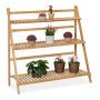 Saliekams puķu statīvs ar 3 plauktiem 96x99,5x37cm., gaiši brūnā krāsā