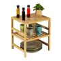 Set of 2 built-in kitchen shelves 20x35.5x30.5cm., light brown