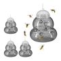 Set of 4 wasp traps 15x13cm., gray/white