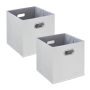 Set of 2 folding boxes 32x33x33cm., white
