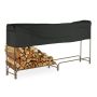 Firewood stand 122x250x30cm., black/brown