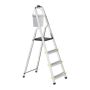 Household ladder 137x43x75cm., silver/black/yellow color